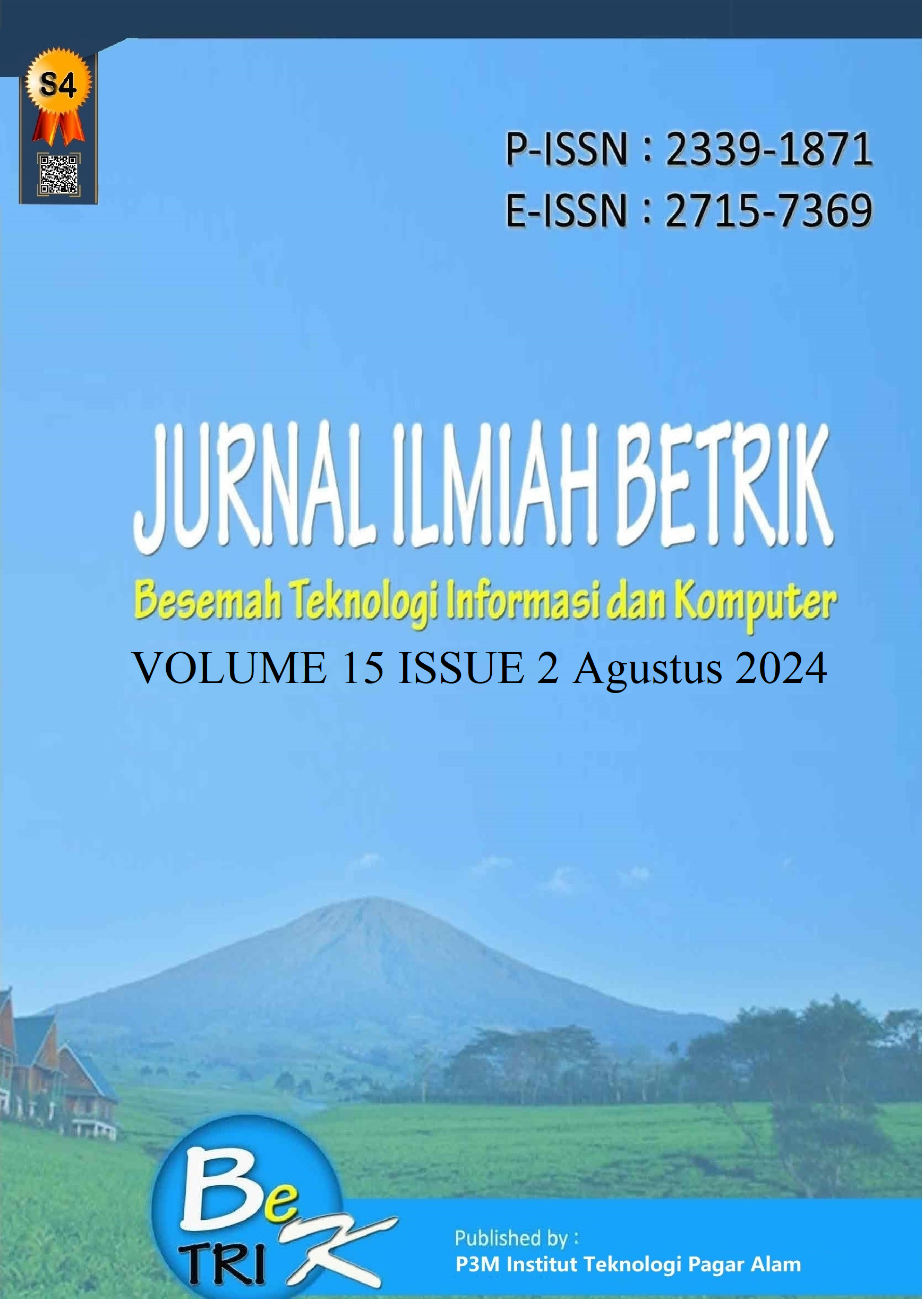 					View Vol. 15 No. 02 AGUSTUS (2024): JURNAL ILMIAH BETRIK : Besemah Teknologi Informasi dan Komputer (ON PROCESS) 
				