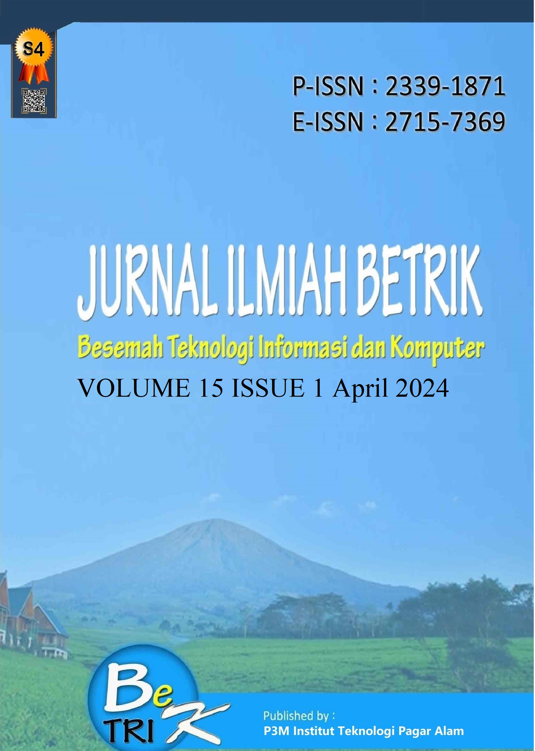 					View Vol. 15 No. 01 APRIL (2024): JURNAL ILMIAH BETRIK : Besemah Teknologi Informasi dan Komputer
				